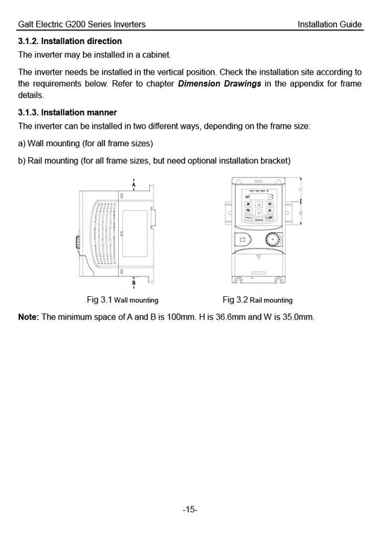 Galt Electric G200 VFD - 2 HP, 240V, 3-Phase Input/Output | Model G220-00075UL-02