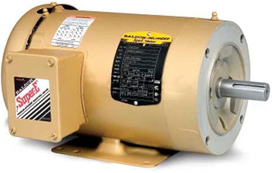 Baldor CEM3556T Motor - 1 HP, 1170 RPM, 3-Phase, TEFC, 60 Hz, 143TC Frame