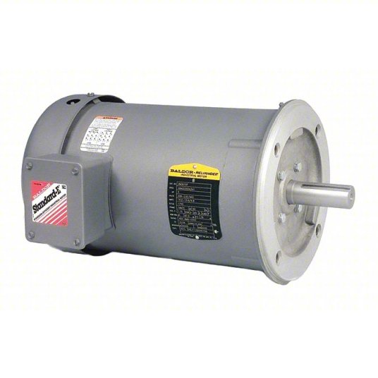 Baldor CM3534 Motor - 0.33 HP, 1730 RPM, 3-Phase, TEFC, 60 Hz, 56C Frame