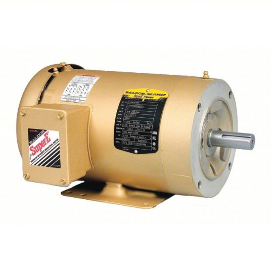Baldor CEM3545 Motor - 1 HP, 3450 RPM, 3-Phase, TEFC, 60 Hz, 56C Frame, F1 Mounting