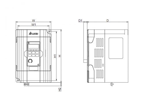 Delta VFD-M VFD - 1 HP, 575V, 3-Phase, IP20 Enclosure | Model VFD007M53A