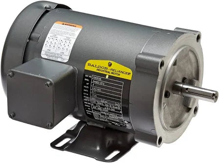 Baldor CM3538 Motor - 0.33 HP, 1730 RPM, 3-Phase, TEFC, 60 Hz, 56C Frame