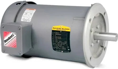 Baldor CM3538 Motor - 0.33 HP, 1730 RPM, 3-Phase, TEFC, 60 Hz, 56C Frame