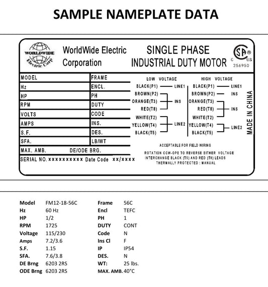 FM12-18-56c Hanger motor