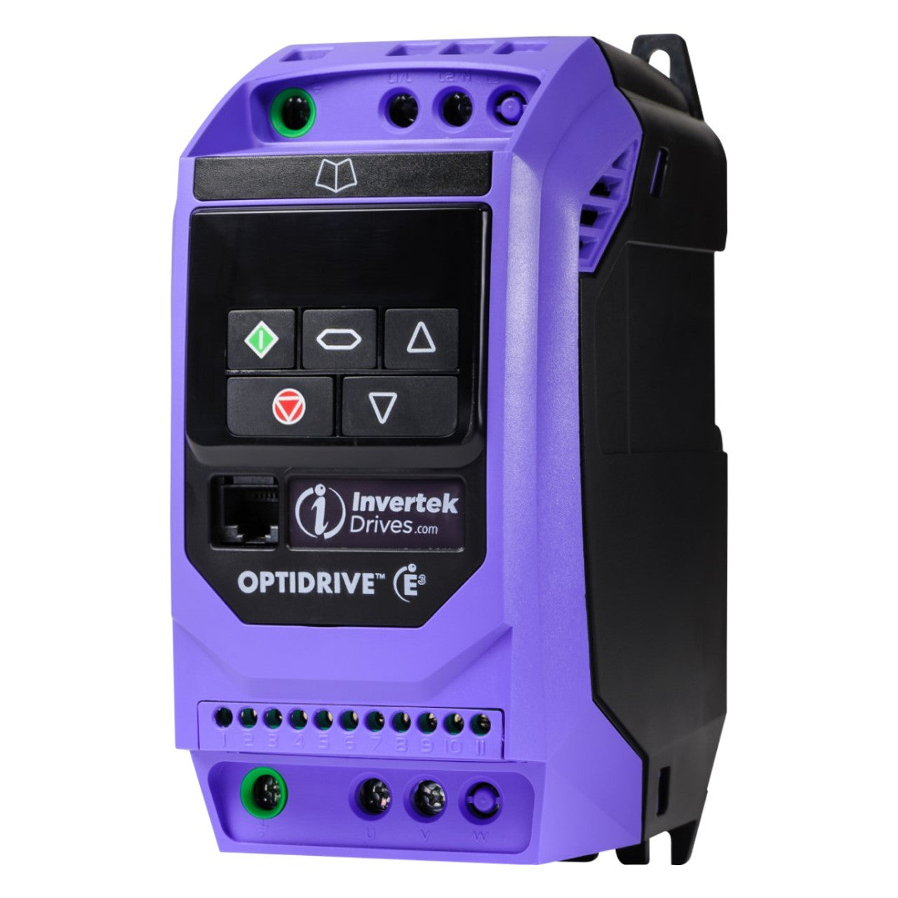 Invertek Optidrive E3 VFD - 0.5 HP, 230V, IP20 Enclosure | Model ODE-3-120023-3012