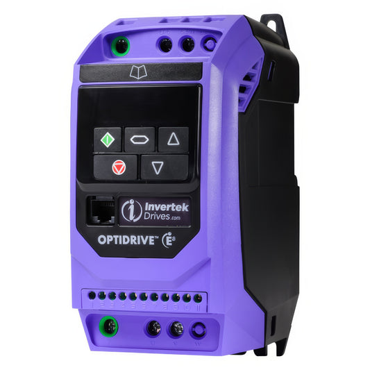 Invertek Optidrive E3 VFD - 1 HP, 230V Input, IP20 Enclosure | Model ODE-3-110043-1012