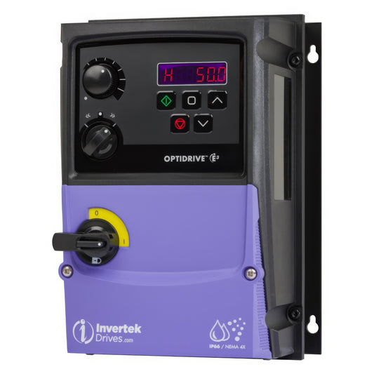 Invertek Optidrive E3 VFD - 1 HP, 115V Input, IP66 Enclosure | Model ODE-3-110043-101B